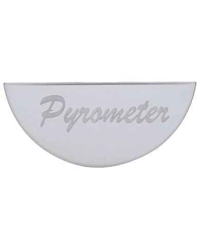 (CARD) STAINLESS STEEL PETERBILT GAUGE EMBLEM - PYROMETER (CARD) STAINLESS STEEL PETERBILT GAUGE EMBLEM - PYROMETER