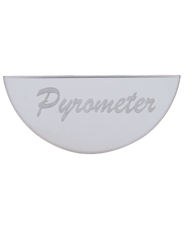 (CARD) STAINLESS STEEL PETERBILT GAUGE EMBLEM - PYROMETER