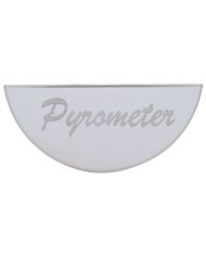 (CARD) STAINLESS STEEL PETERBILT GAUGE EMBLEM - PYROMETER