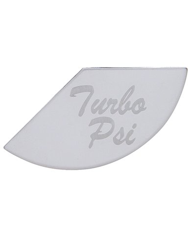 (CARD) STAINLESS STEEL PETERBILT GAUGE EMBLEM - TURBO PSI (CARD) STAINLESS STEEL PETERBILT GAUGE EMBLEM - TURBO PSI