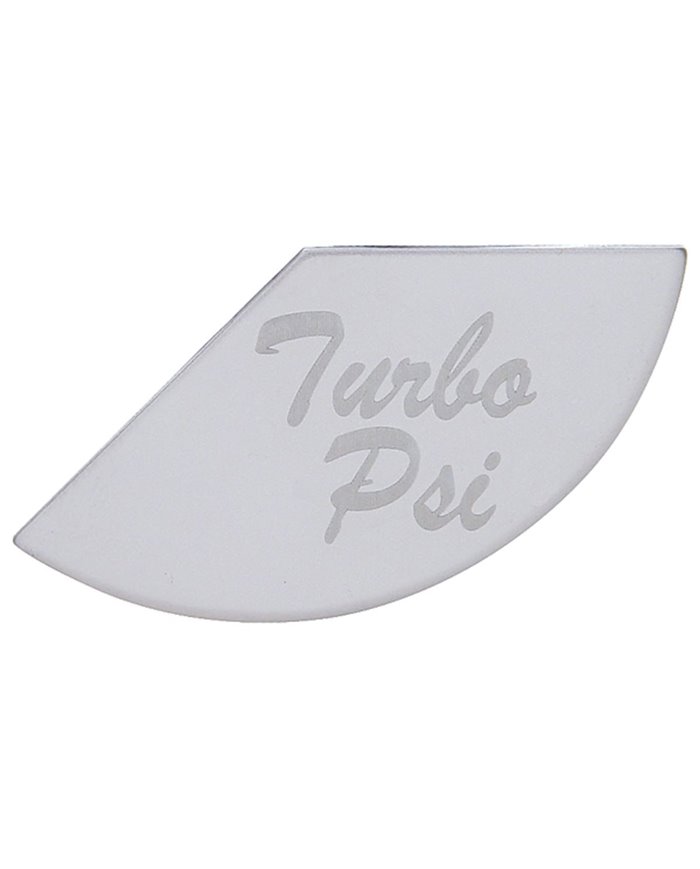 (CARD) STAINLESS STEEL PETERBILT GAUGE EMBLEM - TURBO PSI