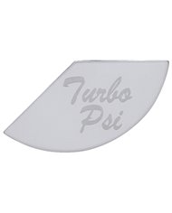 (CARD) STAINLESS STEEL PETERBILT GAUGE EMBLEM - TURBO PSI