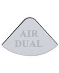 (CARD) STAINLESS STEEL FREIGHTLINER GAUGE PLATE - AIR DUAL