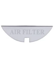 (CARD) STAINLESS STEEL FREIGHTLINER GAUGE PLATE - AIR FILTER