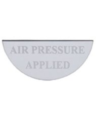 (CARD) STAINLESS STEEL FREIGHTLINER GAUGE PLATE - AIR PRESSURE APPLIED