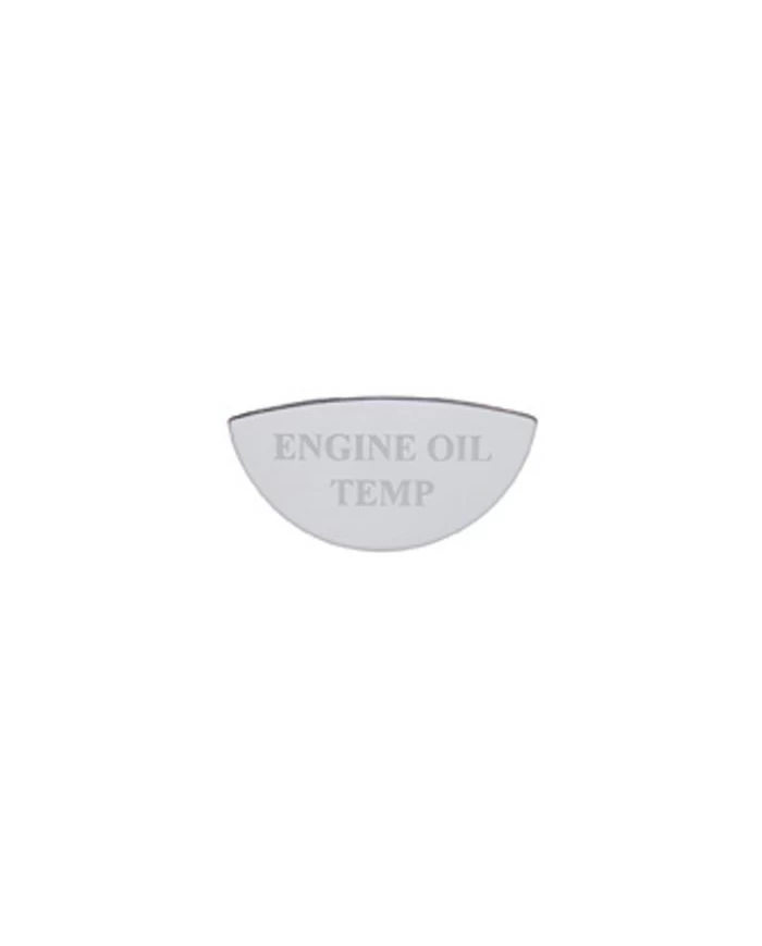 (CARD) STAINLESS STEEL FREIGHTLINER GAUGE PLATE - ENGINE OIL TEMPERATURE