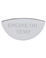 (CARD) STAINLESS STEEL FREIGHTLINER GAUGE PLATE - ENGINE OIL TEMPERATURE