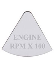 (CARD) STAINLESS STEEL FREIGHTLINER GAUGE PLATE - ENGINE RPM ax 100