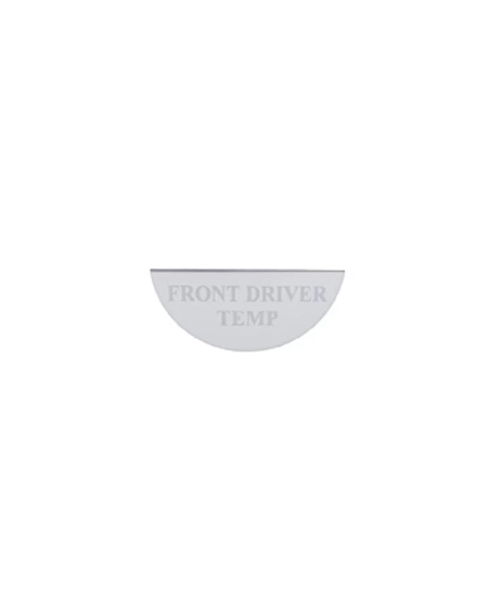 (CARD) STAINLESS STEEL FREIGHTLINER GAUGE PLATE - FRONT DRIVER TEMPERATURE