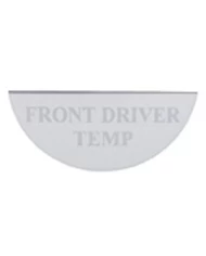(CARD) STAINLESS STEEL FREIGHTLINER GAUGE PLATE - FRONT DRIVER TEMPERATURE