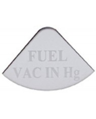 (CARD) STAINLESS STEEL FREIGHTLINER GAUGE PLATE - FUEL VAC IN Hg