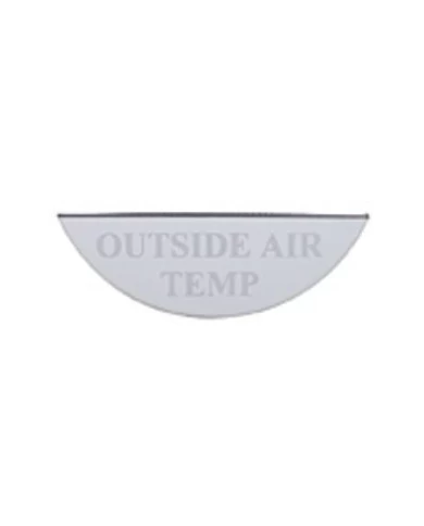 (CARD) STAINLESS STEEL FREIGHTLINER GAUGE PLATE - OUTSIDE AIR TEMPERATURE (CARD) STAINLESS STEEL FREIGHTLINER GAUGE PLATE - OUTSIDE AIR TEMPERATURE