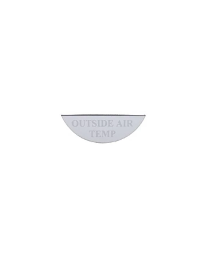 (CARD) STAINLESS STEEL FREIGHTLINER GAUGE PLATE - OUTSIDE AIR TEMPERATURE