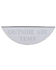 (CARD) STAINLESS STEEL FREIGHTLINER GAUGE PLATE - OUTSIDE AIR TEMPERATURE