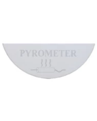 (CARD) STAINLESS STEEL FREIGHTLINER GAUGE PLATE - PYROMETER (LARGE)