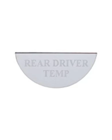 (CARD) STAINLESS STEEL FREIGHTLINER GAUGE PLATE - REAR DRIVER TEMPERATURE (CARD) STAINLESS STEEL FREIGHTLINER GAUGE PLATE - REAR DRIVER TEMPERATURE