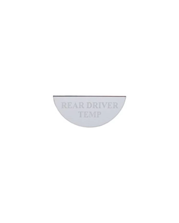 (CARD) STAINLESS STEEL FREIGHTLINER GAUGE PLATE - REAR DRIVER TEMPERATURE