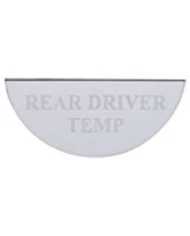 (CARD) STAINLESS STEEL FREIGHTLINER GAUGE PLATE - REAR DRIVER TEMPERATURE