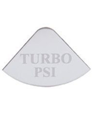 (CARD) STAINLESS STEEL FREIGHTLINER GAUGE EMBLEM - TURBO PSI