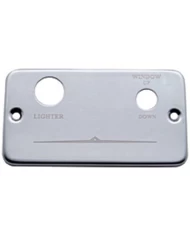 (CARD) STAINLESS STEEL FREIGHTLINER LIGHTER PLATE - LIGHTER/WINDOW (RIGHT)