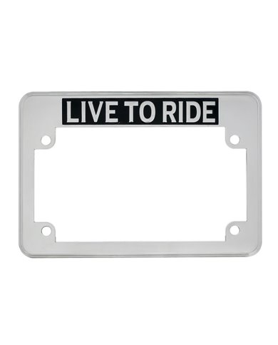 (CARD) MOTORCYCLE LICENSE PLATE FRAME - "LIVE TO RIDE" (CARD) MOTORCYCLE LICENSE PLATE FRAME - "LIVE TO RIDE"