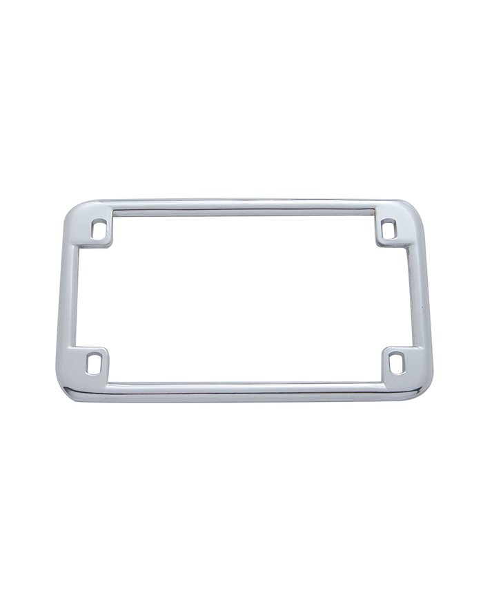 (CARD) CHROME PLAIN MOTORCYCLE LICENSE FRAME