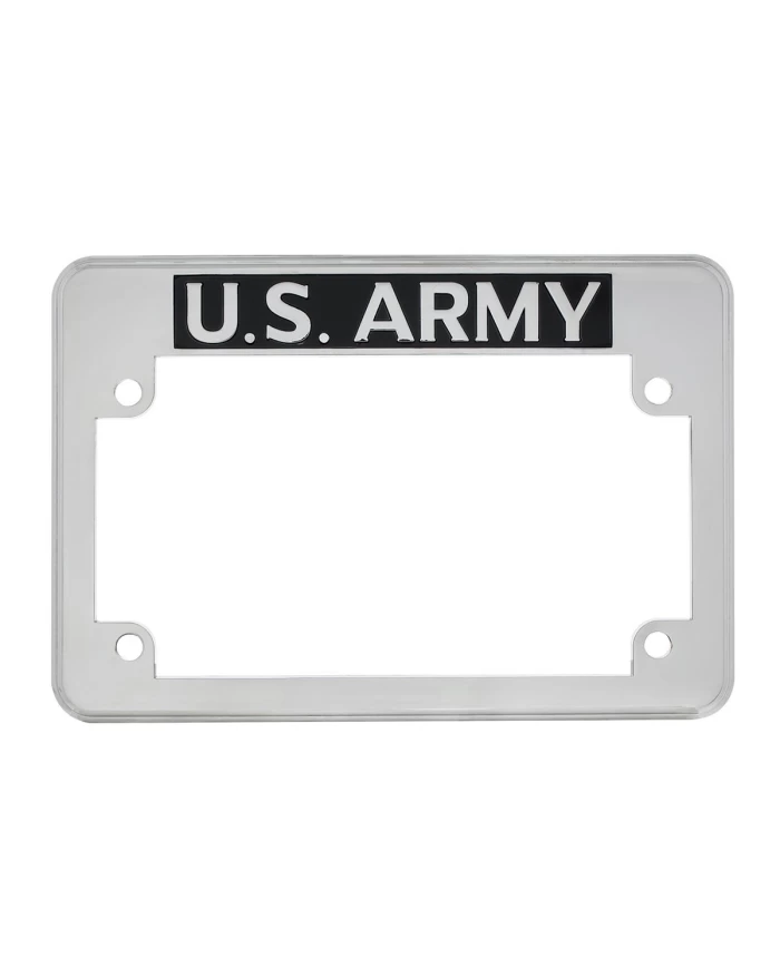 (CARD) MOTORCYCLE LICENSE PLATE FRAME - "U.S. ARMY"