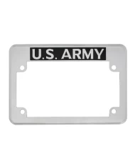 (CARD) MOTORCYCLE LICENSE PLATE FRAME - "U.S. ARMY"
