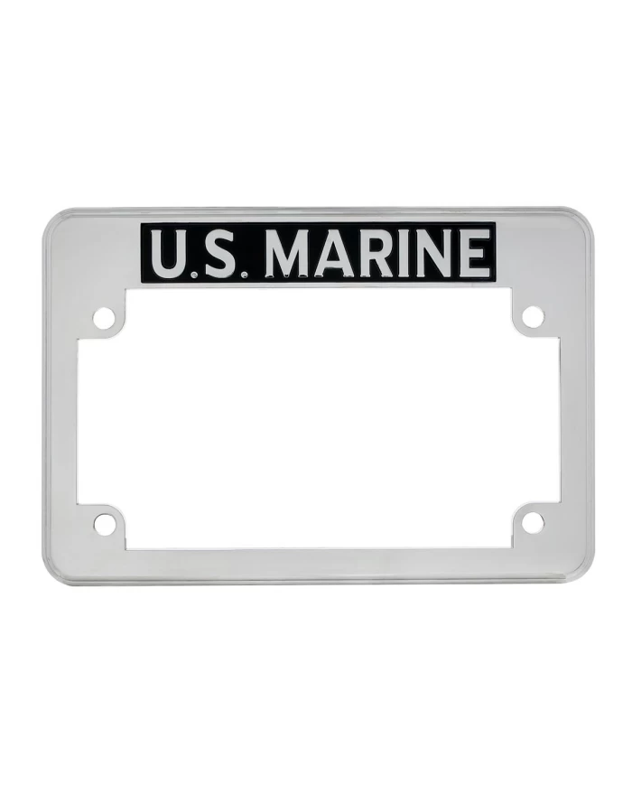 (CARD) MOTORCYCLE LICENSE PLATE FRAME - "U.S. MARINE"