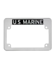 (CARD) MOTORCYCLE LICENSE PLATE FRAME - "U.S. MARINE"