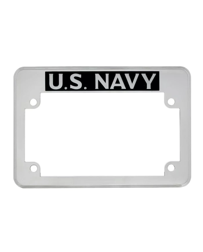 (CARD) MOTORCYCLE LICENSE PLATE FRAME - "U.S. NAVY"