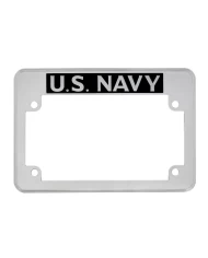 (CARD) MOTORCYCLE LICENSE PLATE FRAME - "U.S. NAVY"