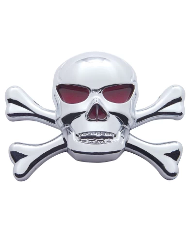 (CARD) CHROME PLASTIC SKULL ACCENT (CARD) CHROME PLASTIC SKULL ACCENT