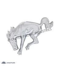 (CARD) CHROME BUCKING BRONCO EMBLEM