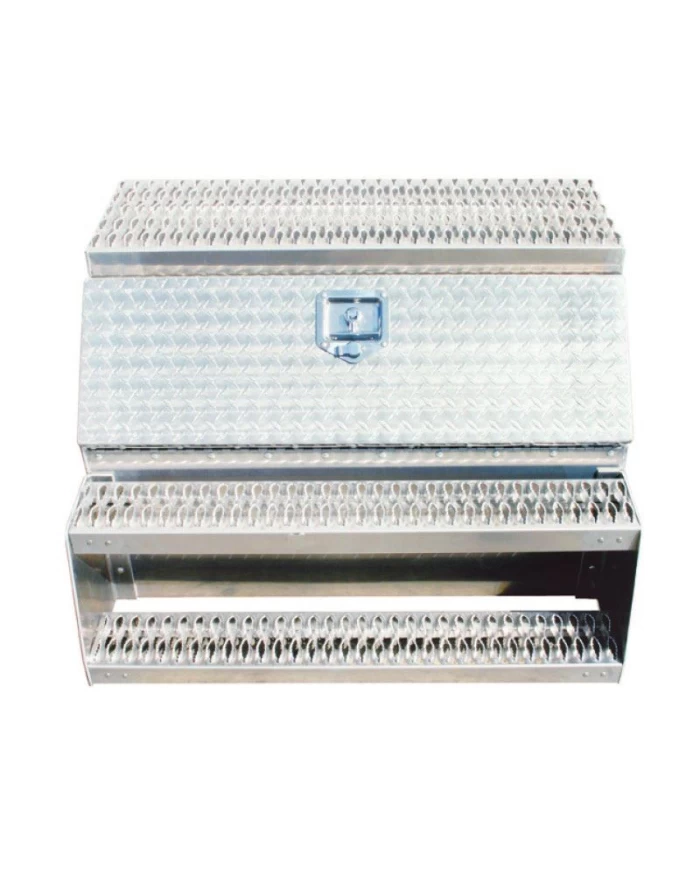 (BULK) ALUMINUM STEP SADDLE BOX - 24" L x 25" W x 28" H