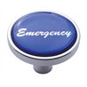 UP23305-"Emergency" Short Air Valve Knob - Blue Glossy Sticker