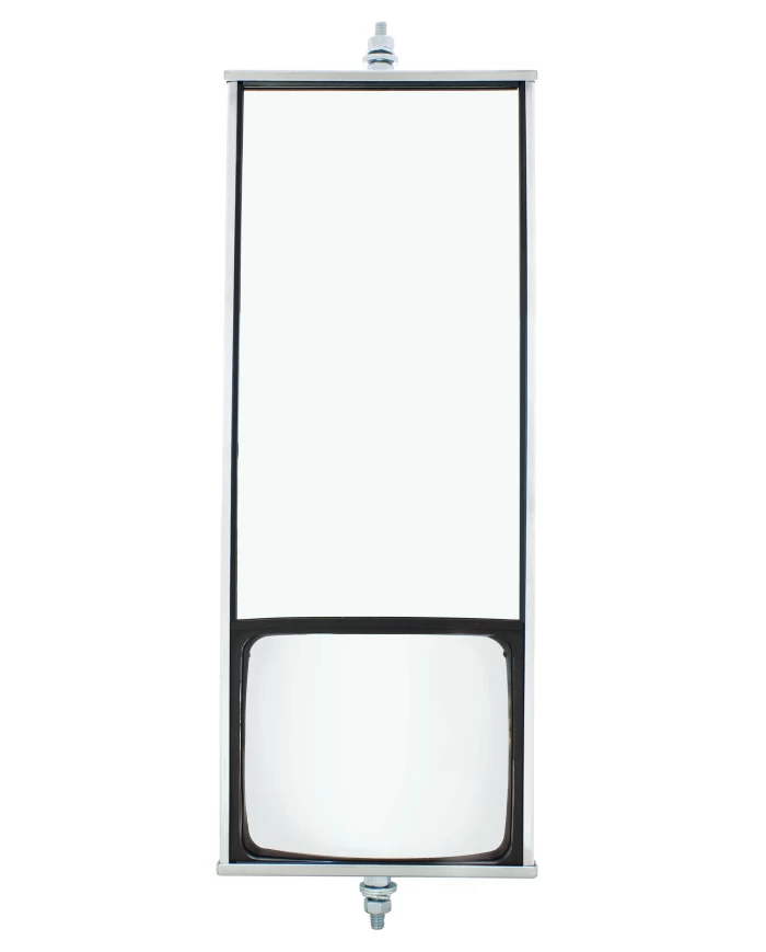 (BOX) STAINLESS WEST COAST MIRROR WITH CONVEX MIRROR - 6" X 16"