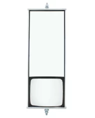 (BOX) STAINLESS WEST COAST MIRROR WITH CONVEX MIRROR - 6" X 16"