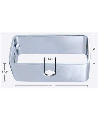 (BULK) CHROME 4" x 1/2" x 2" LIGHT BRACKET (BULK) CHROME 4" x 1/2" x 2" LIGHT BRACKET