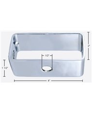 (BULK) CHROME 4" x 1/2" x 2" LIGHT BRACKET