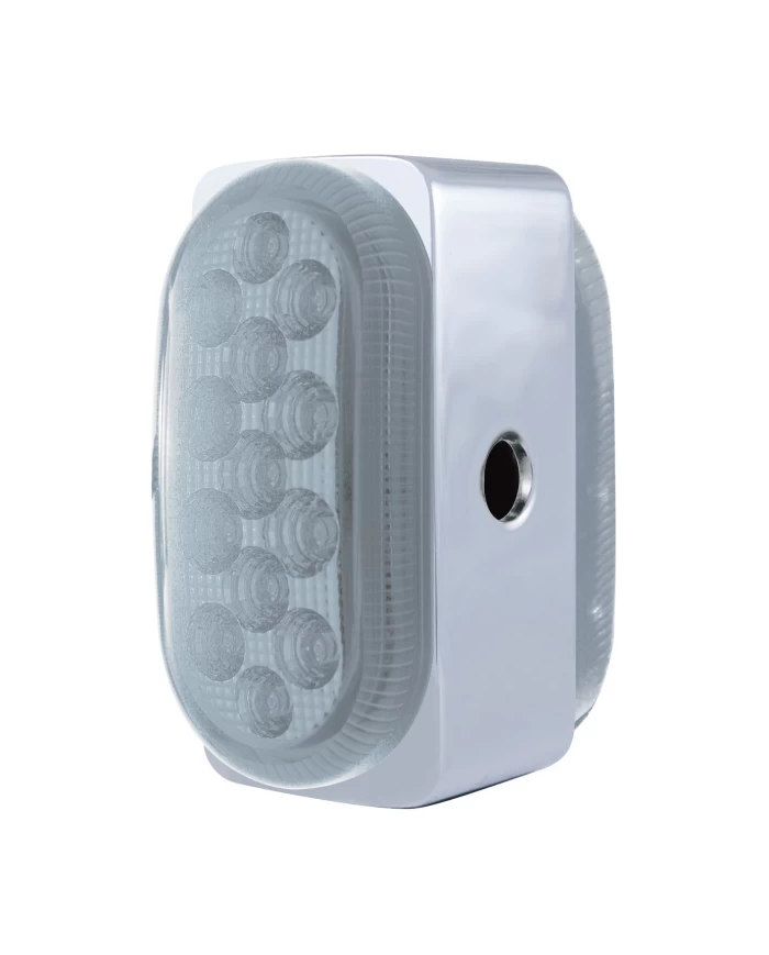 (CARD) 13 AMBER/13 RED LED DUAL FUNCTION LIGHT BRACKET - CLEAR/CLEAR LENS