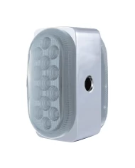 (CARD) 13 AMBER/13 RED LED DUAL FUNCTION LIGHT BRACKET - CLEAR/CLEAR LENS