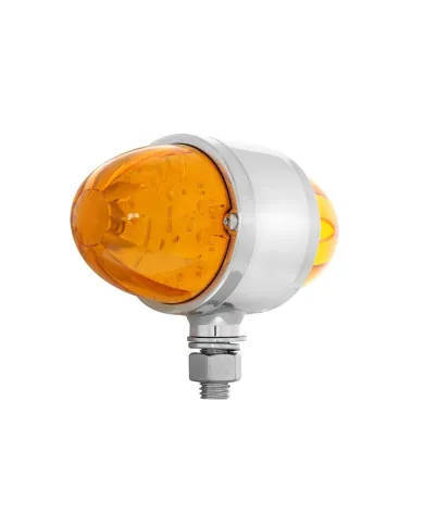 UP32327-34 LED Watermelon Double Face Light W/Chrome Housing - Amber LED/Amber Lens