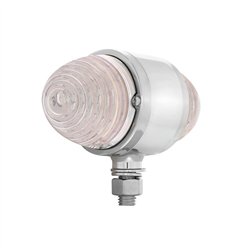 UP32330-34 LED Watermelon Double Face Light W/Chrome Housing - Amber LED/Clear Lens
