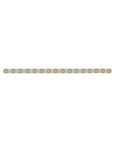 (BULK) S.S. 79.5" X 3.5" BUMPER LIGHT BRACKET W/ SIXTEEN 7 AMBER 2" REFLECTOR CLEARANCE/MARKER LIGHT W/ VISOR - AMBER LENS (BULK) S.S. 79.5" X 3.5" BUMPER LIGHT BRACKET W/ SIXTEEN 7 AMBER 2" REFLECTOR CLEARANCE/MARKER LIGHT W/ VISOR - AMBER LENS