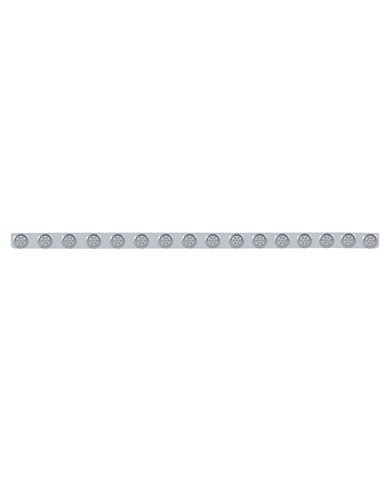 (BULK) S.S. 79.5" X 3.5" BUMPER LIGHT BRACKET W/ SIXTEEN 7 RED 2" REFLECTOR CLEARANCE/MARKER LIGHT W/ VISOR - CLEAR LENS (BULK) S.S. 79.5" X 3.5" BUMPER LIGHT BRACKET W/ SIXTEEN 7 RED 2" REFLECTOR CLEARANCE/MARKER LIGHT W/ VISOR - CLEAR LENS