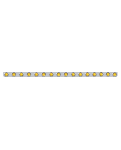 (BULK) S.S. 79.5" X 3.5" BUMPER LIGHT BRACKET W/ SIXTEEN 9 AMBER 2" "BEEHIVE" CLEARANCE/MARKER LIGHT W/ VISOR - AMBER LENS (BULK) S.S. 79.5" X 3.5" BUMPER LIGHT BRACKET W/ SIXTEEN 9 AMBER 2" "BEEHIVE" CLEARANCE/MARKER LIGHT W/ VISOR - AMBER LENS