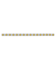 (BULK) S.S. 79.5" X 3.5" BUMPER LIGHT BRACKET W/ SIXTEEN 9 AMBER 2" "BEEHIVE" CLEARANCE/MARKER LIGHT W/ VISOR - AMBER LENS