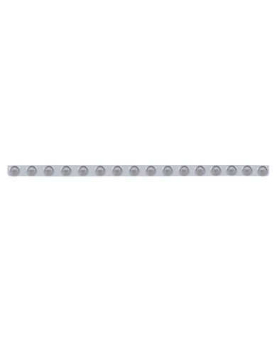 (BULK) S.S. 79.5" X 3.5" BUMPER LIGHT BRACKET W/ SIXTEEN 9 RED 2" "BEEHIVE" CLEARANCE/MARKER LIGHT W/ VISOR - CLEAR LENS (BULK) S.S. 79.5" X 3.5" BUMPER LIGHT BRACKET W/ SIXTEEN 9 RED 2" "BEEHIVE" CLEARANCE/MARKER LIGHT W/ VISOR - CLEAR LENS