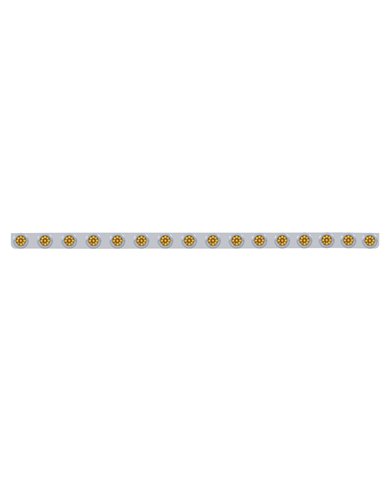 (BULK) S.S. 79.5" X 3.5" BUMPER LIGHT BRACKET W/ SIXTEEN 9 AMBER 2" REFLECTOR CLEARANCE/MARKER LIGHT W/ FLAT BEZEL - AMBER LENS (BULK) S.S. 79.5" X 3.5" BUMPER LIGHT BRACKET W/ SIXTEEN 9 AMBER 2" REFLECTOR CLEARANCE/MARKER LIGHT W/ FLAT BEZEL - AMBER LENS